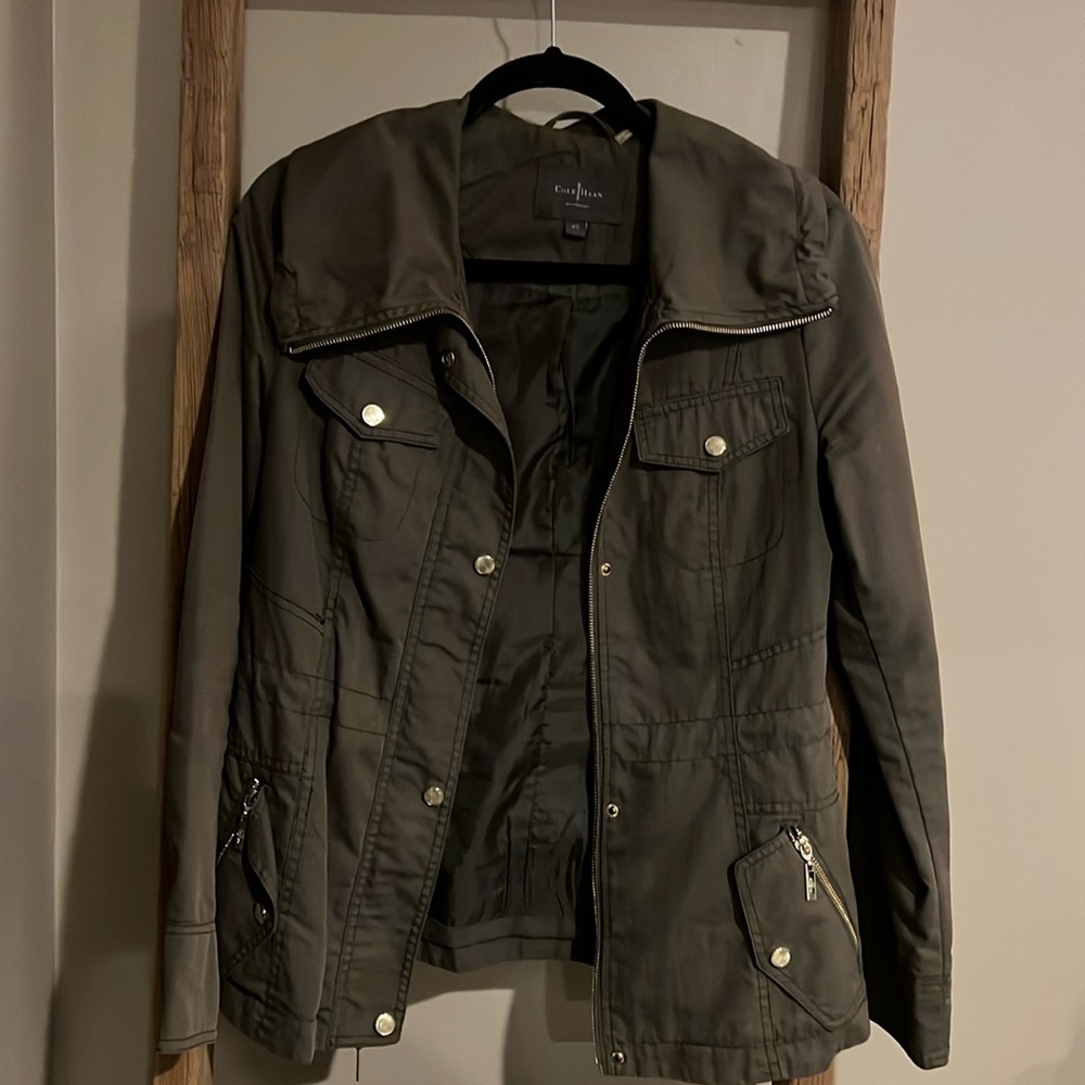 Army green utility jacket